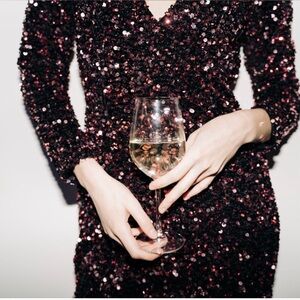 Happy Joe's Sz M Halter Sequin
Beaded Party Dress Brown Cocktail